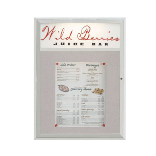 Aarco MSC4836H Main Street Bulletin Board 36"W X 48"H Enclosed