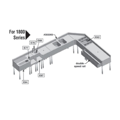 Eagle E73-1800 1800 Custom Under Bar Equipment Priced As Per Following Selections