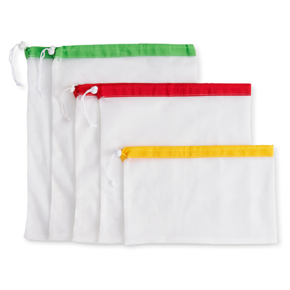 Harold Import Co. 22032 HIC Produce Bags Set Of (5) Bags: (1) Small (8" X 12") (2) Medium (13"W X 12"H)