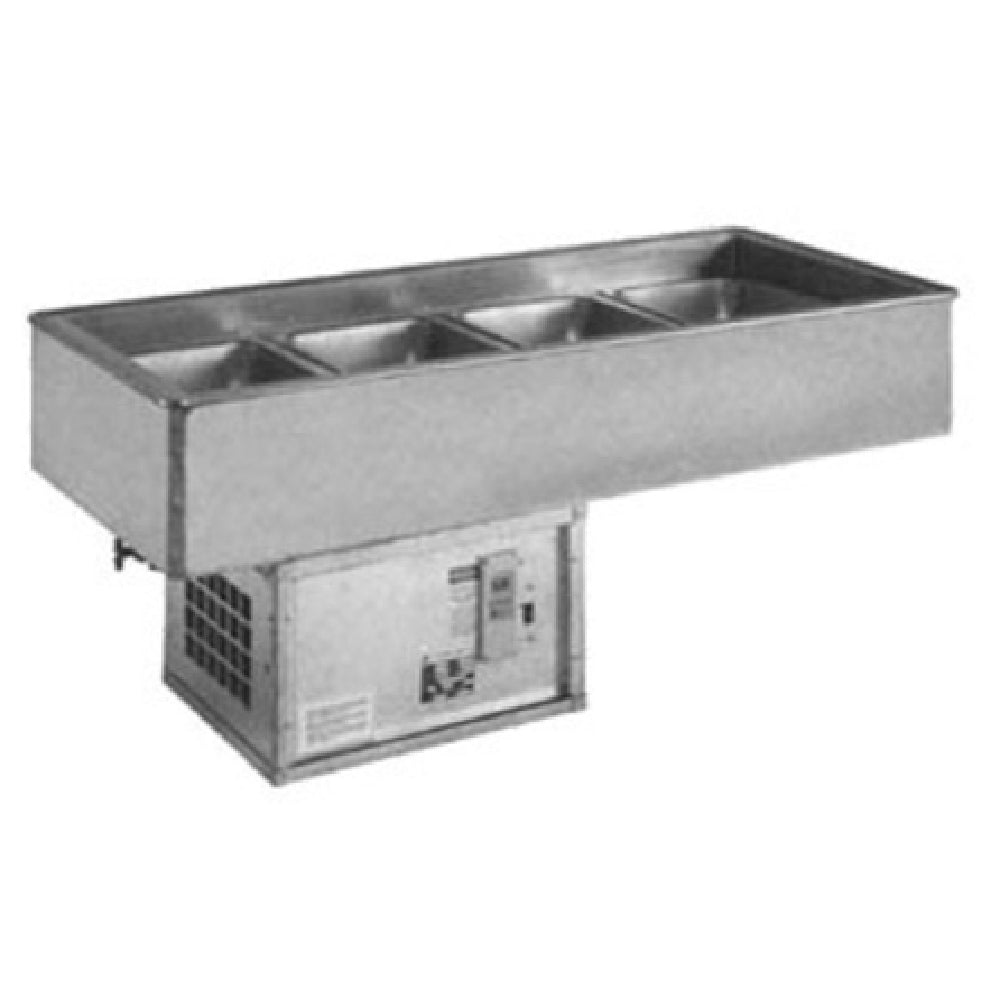 Atlas Metal RM-1 Cold Food Drop-In Unit 1-pan Size 18/304 Stainless Steel Top & Liner With 3" Recess