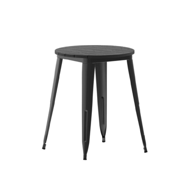 Flash Furniture JJ-T14623-60-BKBK-GG Declan Dining Table 23-3/4" Dia. X 30"H Round Table