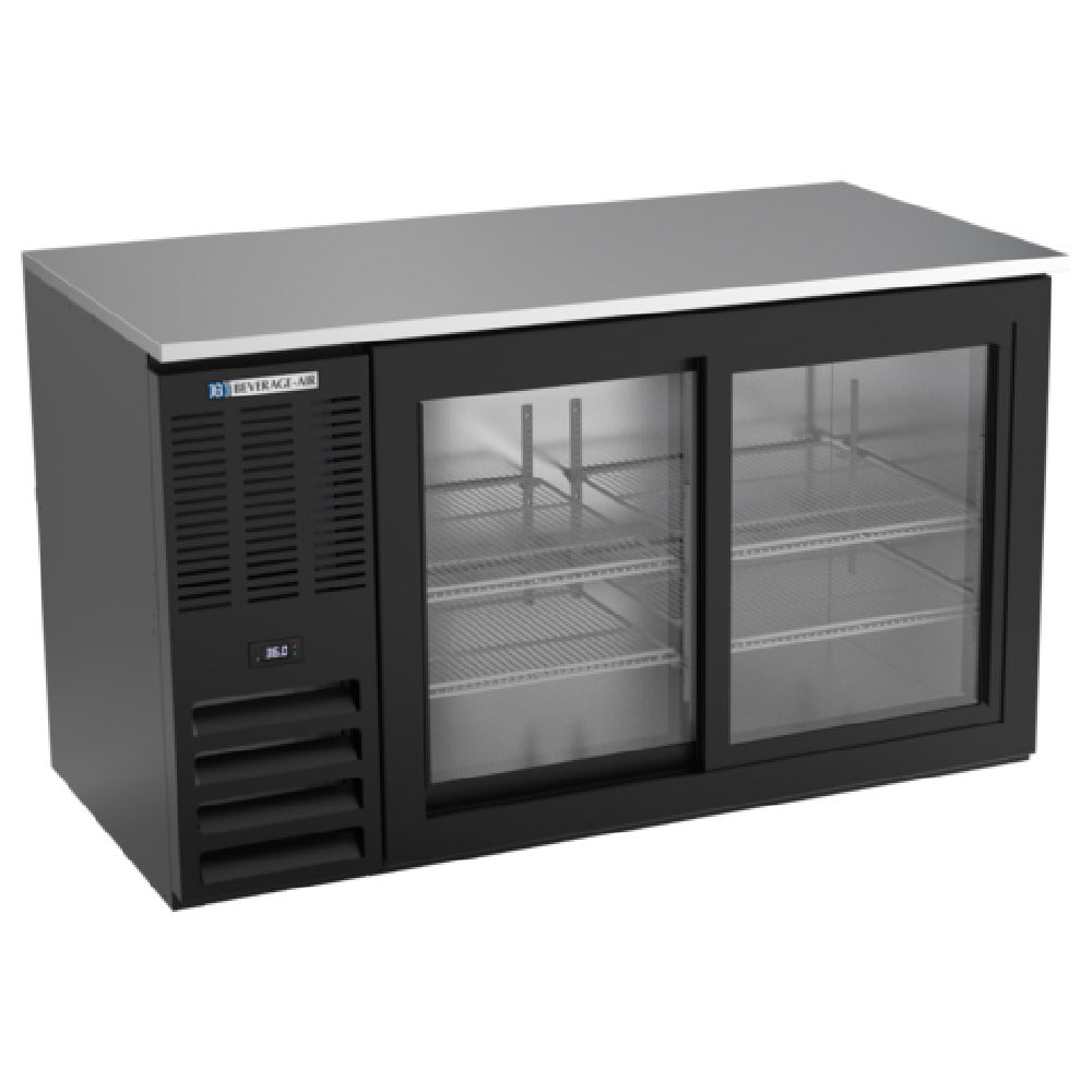 Beverage Air BB58HC-1-GS-B - Refrigerated Back Bar Storage Cabinet, Two-section, 59"W