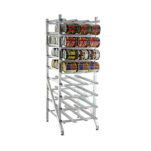 New Age Industrial 1250 Can Storage Rack Stationary Design With Adjustable Feet Sloped Glides For Automatic Can Retrieval