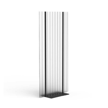 Steelite MGCDSF01CAXF Waves Space Divider Corrugated Panel Black Powder Coated Base