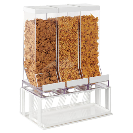 Cal Mil 4108-15 Monterey Cereal Dispenser (3) 9.8L Capacity Bins 17-1/4"W X 10-1/2"D X 23-1/2"H