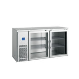 BK Resources SSBB-2G-61 Back Bar Refrigerator 61"W (2) Glass Door Stainless Steel