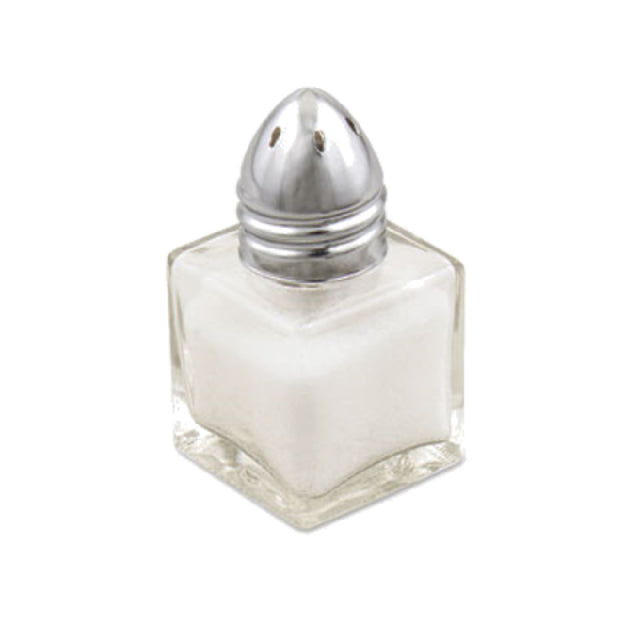 Alegacy Foodservice Products 155SP Mini Salt & Pepper Shaker 1/2 Oz. Squared Glass Jar
