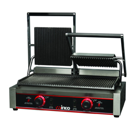 Winco EPG-2 Italian Style Panini Grill Electric Countertop