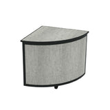 Bon Chef NX-2-CR-B-C - Nexus Corner Round Side Table, 31.5" X 31.5" X 33.5", With (3) Eclosed Shelves