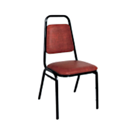 Klinger's Trading RED-STACK Stack Chair Tapered Square Back With Hand Hold Red Vinyl Seat