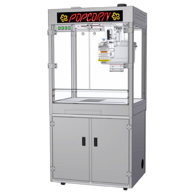 Gold Medal 2668-00-801 - Spartan 52 Oz. Popcorn Popper With Base, Electric, Back Counter