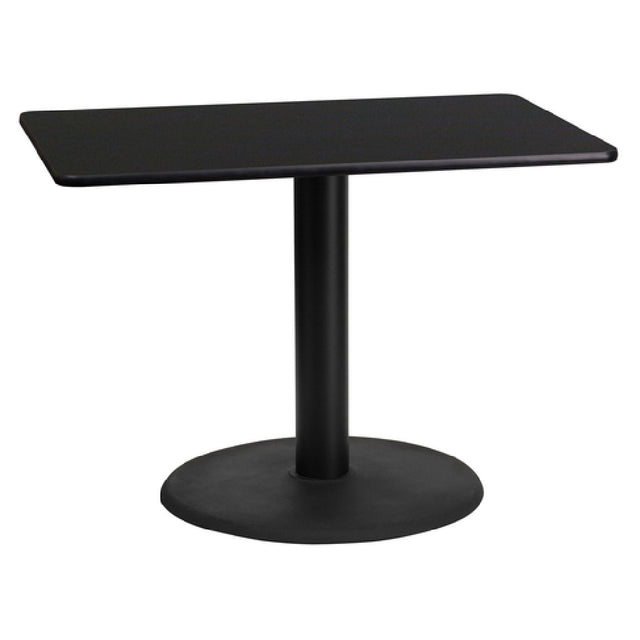 Flash Furniture XU-BLKTB-2442-TR24-GG Table 42"W X 24"D X 31-1/8"H Dining Height