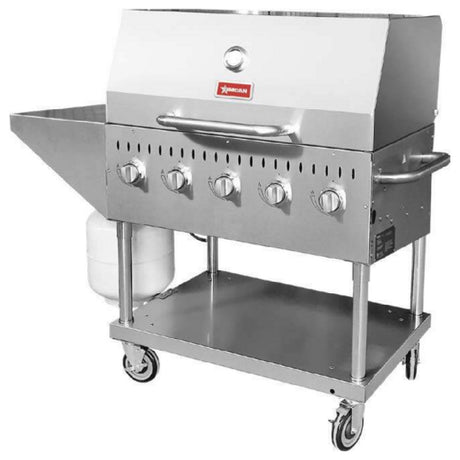 Omcan 47840 (CE-CN-0036-S LP) Outdoor Propane BBQ Grill LP Gas 35-2/5"W X 30-3/10"D X 34-3/4"H