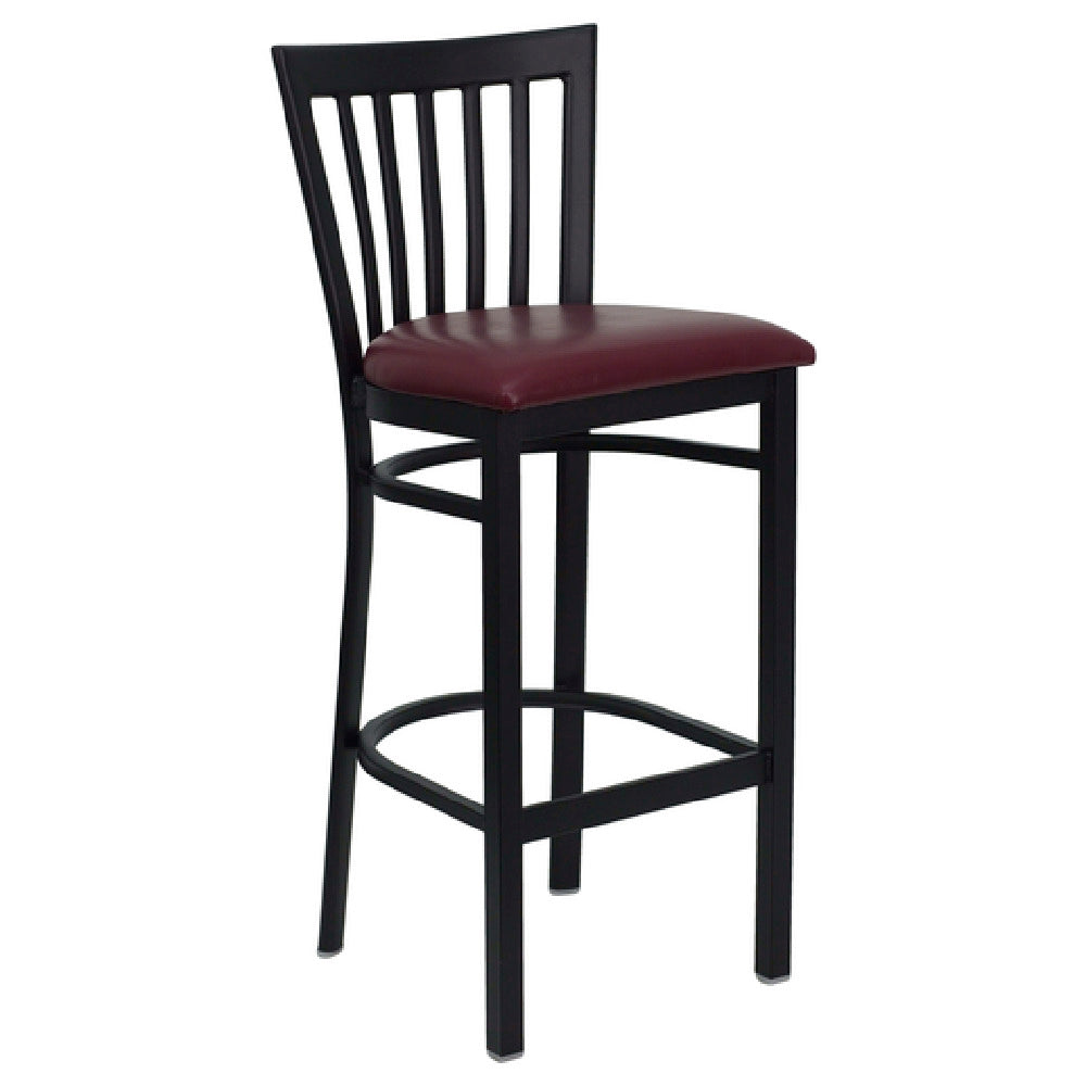 Flash Furniture XU-DG6R8BSCH-BAR-BURV-GG Hercules Series Restaurant Bar Stool Metal Schoolhouse Back