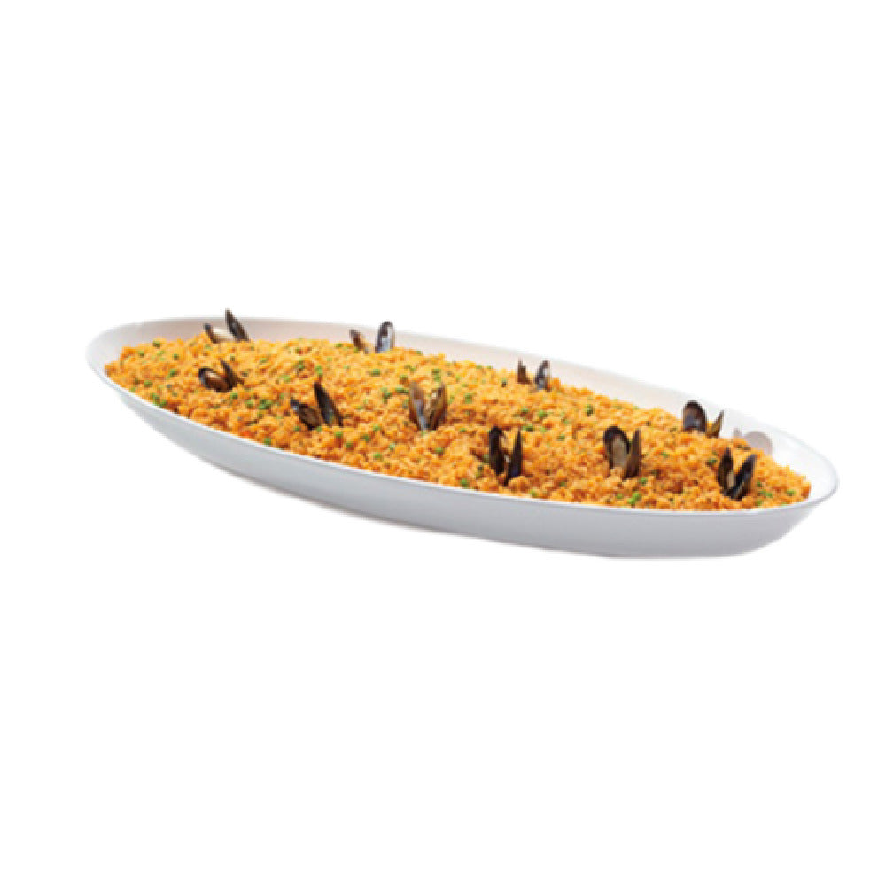 GET Enterprises ML-256-W Siciliano® Platter 10.4 Qt. (11 Qt. Rim Full) 30" X 11-3/4" X 3-1/2"H