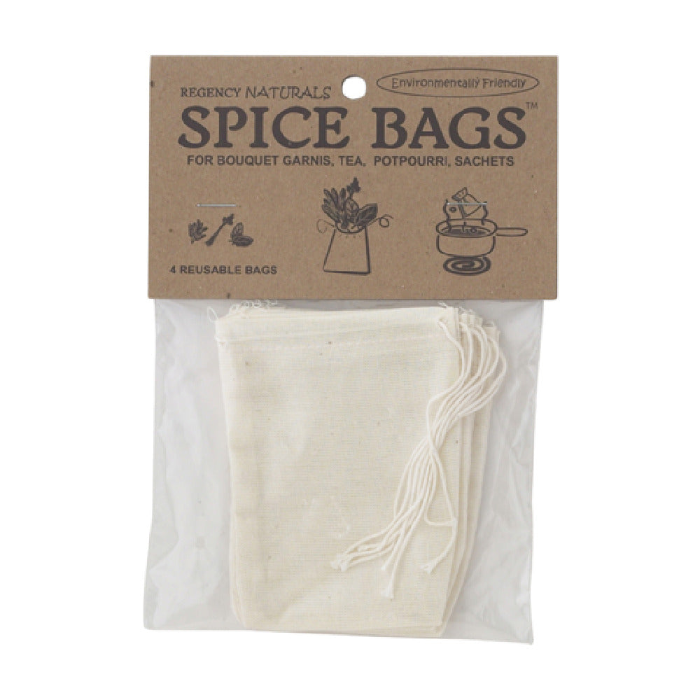 Harold Import Co. RW950N Regency Wraps Naturals™ Spice Bags 100% Cotton Compostable