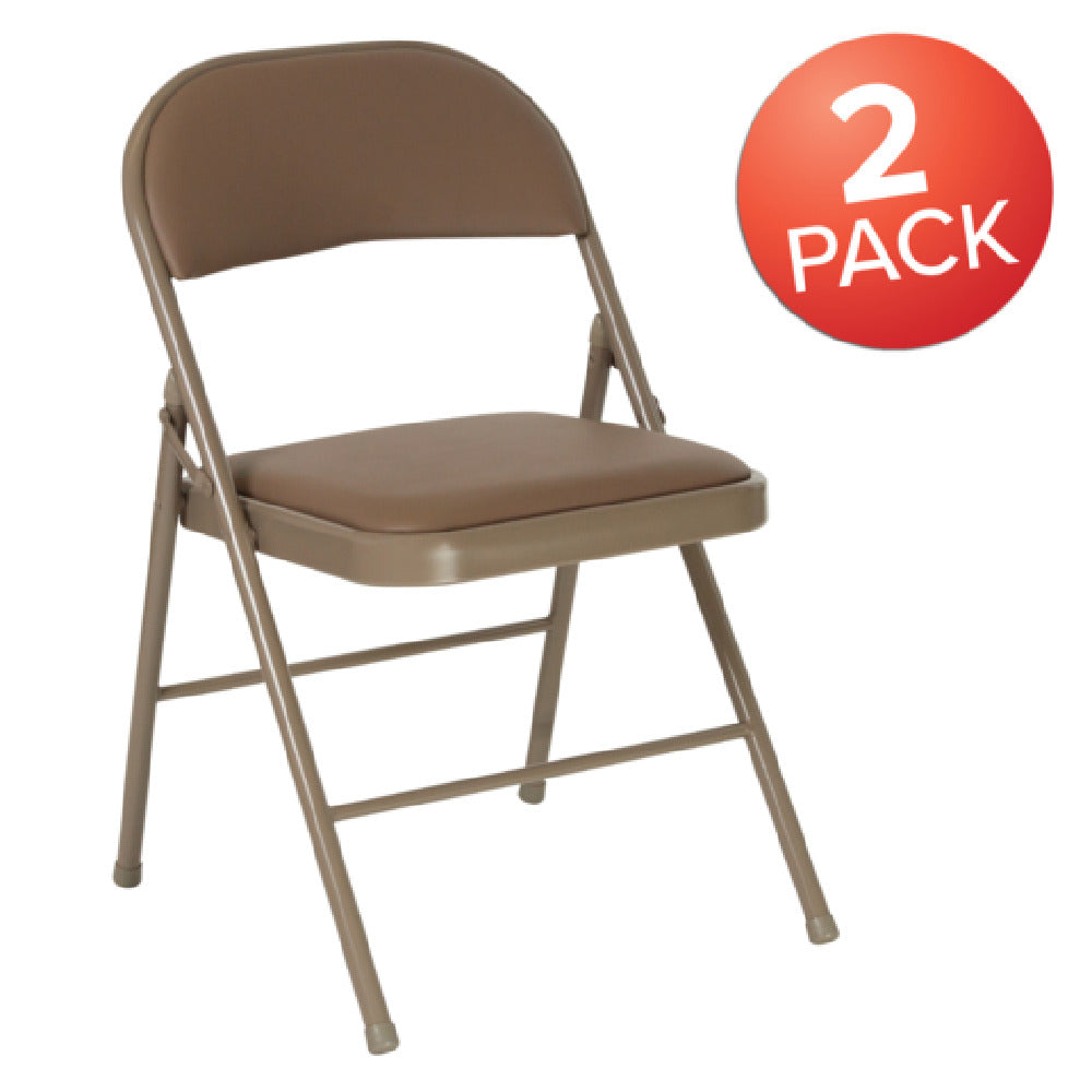 Flash Furniture 2-HA-F003D-BGE-GG Hercules Series Folding Chair 500 Lb. Weight Capacity