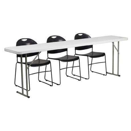 Flash Furniture RB-1896-1-GG Folding Training Table And Chair Set Includes (1) 96"W X 18"D X 29"H