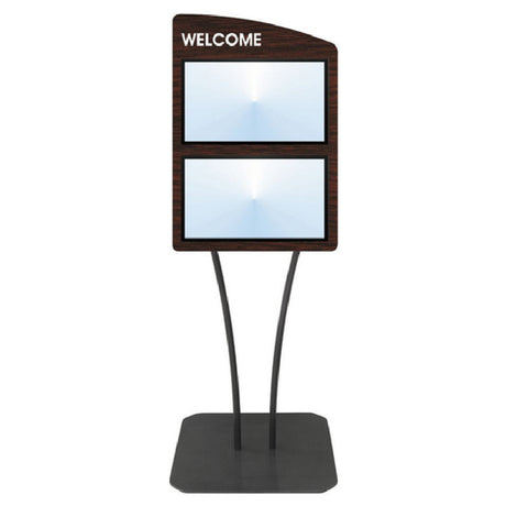 Hubert 15530 - Menu Board, 2-pocket, Floor Stand