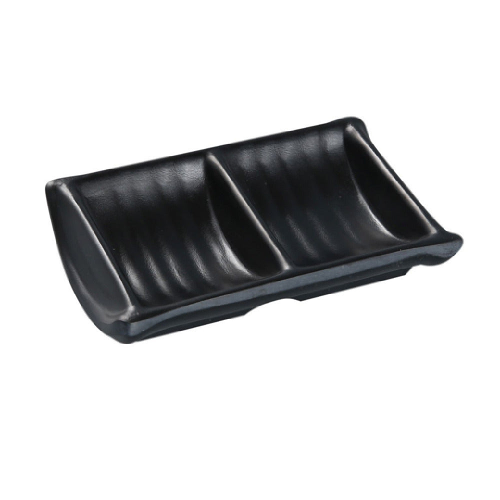 Yanco BP-4031 Black Pearl Sauce Dish 2 Oz. 4-3/4"L X 3"W