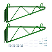 Hubert 69255 - CenPro Deep Wall Mounting Brackets For Green Epoxy Wire Shelving, 14"