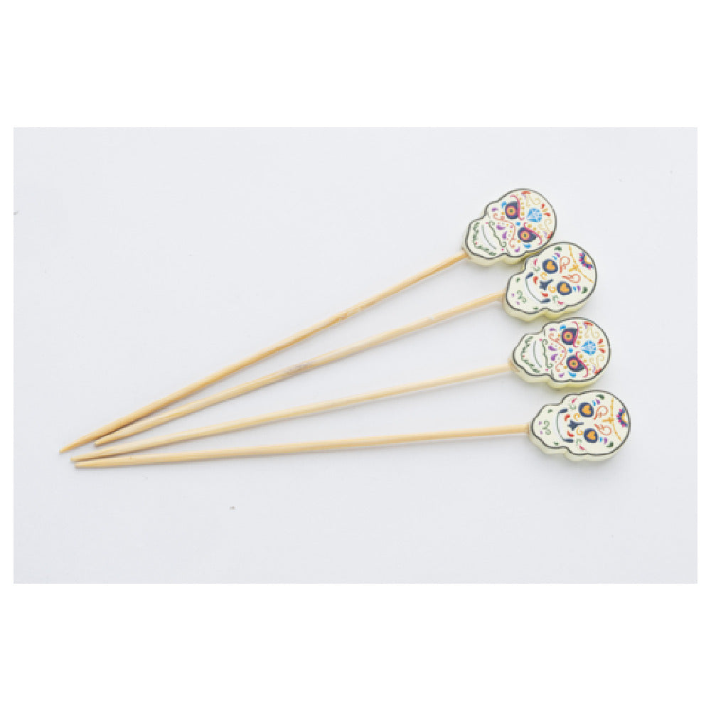 Tablecraft 12793 Decorative Picks Day Of The Dead 7/16" X 7/16" X 4-1/2"