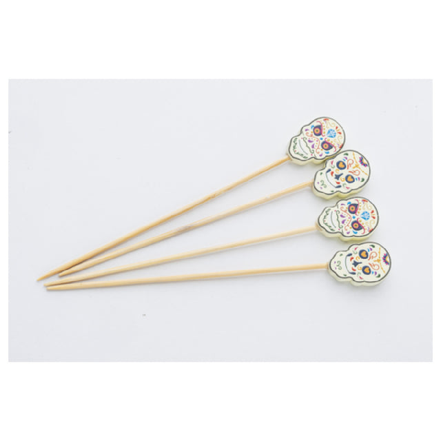 Tablecraft 12793 Decorative Picks Day Of The Dead 7/16" X 7/16" X 4-1/2"