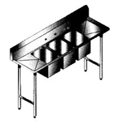 SPG MS-3N16-2D10 - Universal Stainless Convenience Store Sink, Three Compartment