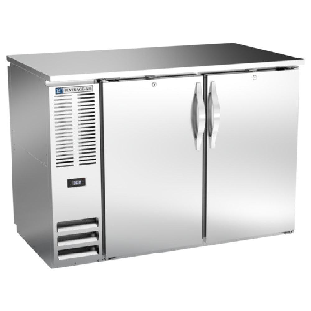 Beverage Air BBN48HC-F-PT-S - Refrigerated Pass-Thru Back Bar Open Food Rated Refrigerator