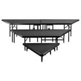 National Public Seating SPST483L NPS® Stage Pie 3 Levels For Use With 48" Stages