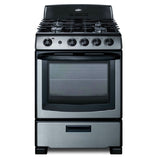 Summit PRO247SS Gas Range 24.25"W 2.9 Cu. Ft. Oven Capacity