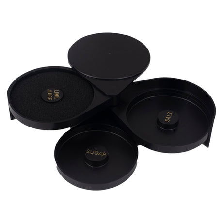 Stanton Trading 77 - Glass Rimmer, 3 Swing Trays, Black Plastic