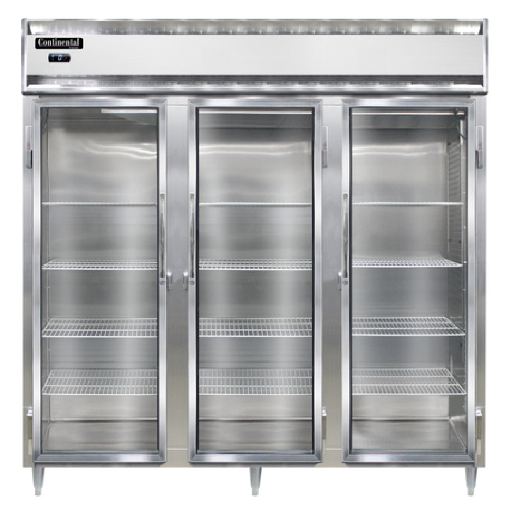 Continental Refrigerator DL3F-GD Designer Line Freezer Reach-in Three-section
