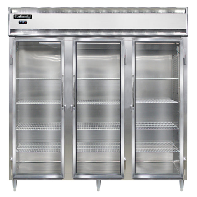Continental Refrigerator DL3F-GD Designer Line Freezer Reach-in Three-section