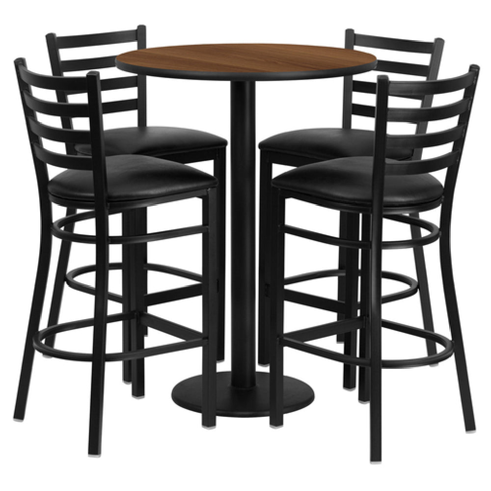 Flash Furniture RSRB1024-GG Table And Bar Stool Set Includes (1) 30" Dia. X 42"H Table