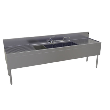 Glastender FSB-96-S Underbar Sink Unit Four Compartment 96"W X 24"D