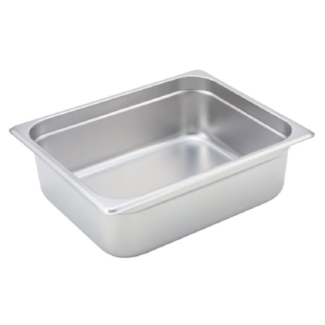 Winco SPJM-204 Steam Table Pan 1/2 Size 10-3/8" X 12-3/4" X 4" Deep