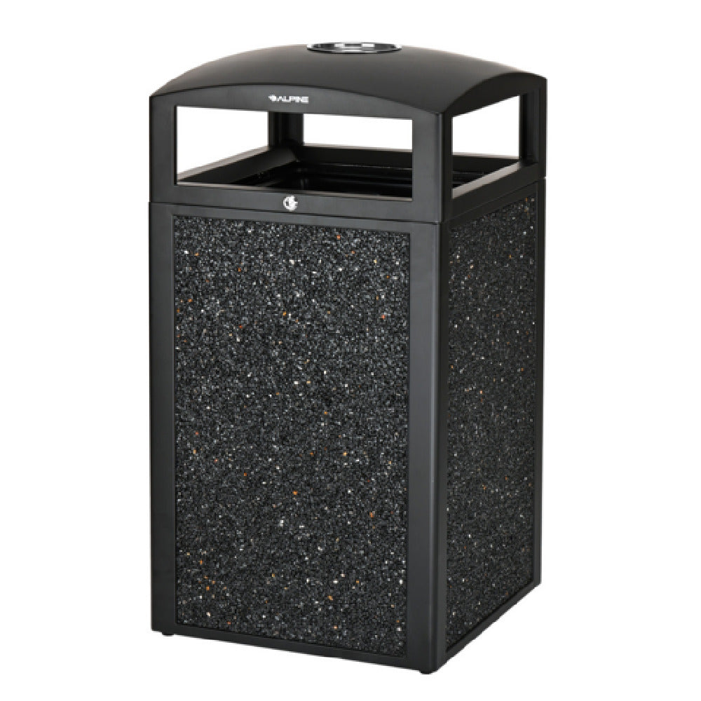 Alpine Industries ALP472-40-GRYS All Weather Trash Container 40 Gal. 21" X 21" X 41-1/3"H