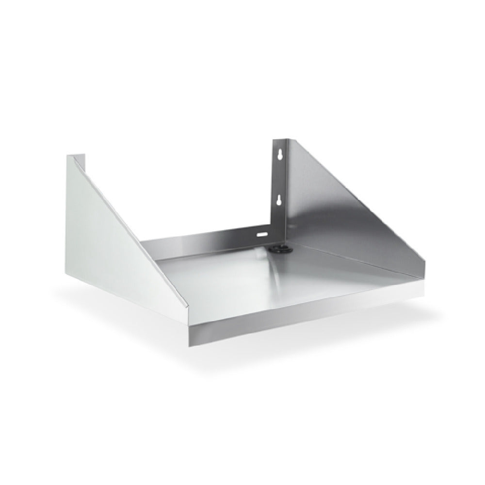 Steel Works Stainless SWWMS-1824 Wall Mount Microwave Shelf 18" X 24" X 10"H 18ga/430 Stainless Steel