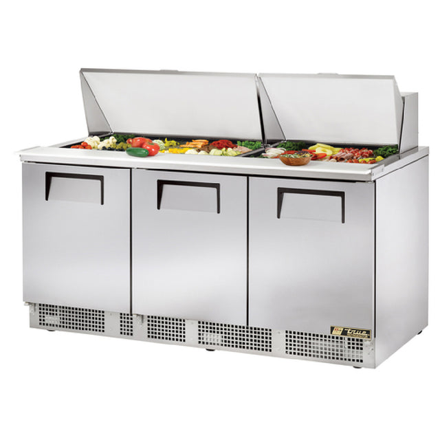 True Refrigeration TFP-72-30M Sandwich/Salad Unit Three-section Rear Mounted Self-contained Refrigeration