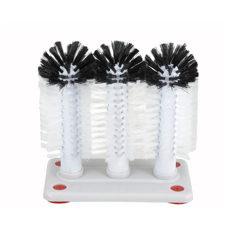 Winco GWB-3 Glass Washer Brush (3) Brushes With Base Dishwasher Safe