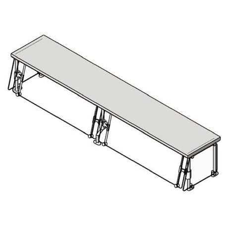 Eagle DCS6-CF-MT Spec-SHIELD™ Sneeze Guard Single Tier Single-sided