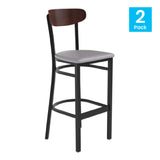 Flash Furniture 2-XU-DG6V6GYV-WAL-GG Wright Bar Stool 500 Lb. Weight Capacity