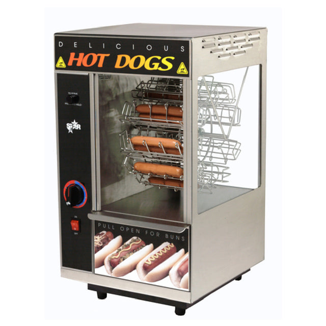 Star 174CBA_120 (QUICK-SHIP) Star™ Broil-O-Dog Hot Dog Broiler 18 Dogs & 12 Buns Capacity