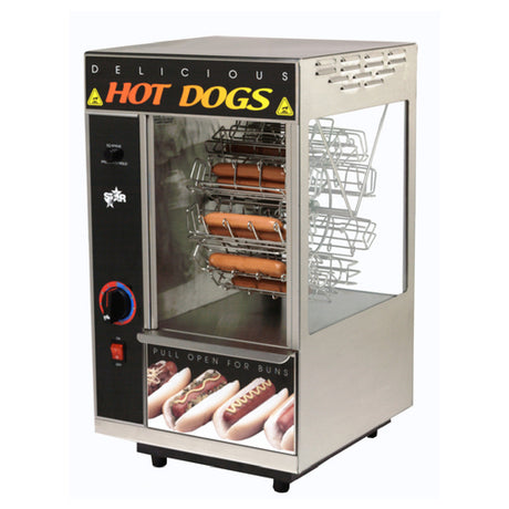 Star 174CBA (QUICK-SHIP) Star™ Broil-O-Dog Hot Dog Broiler 18 Dogs & 12 Buns Capacity