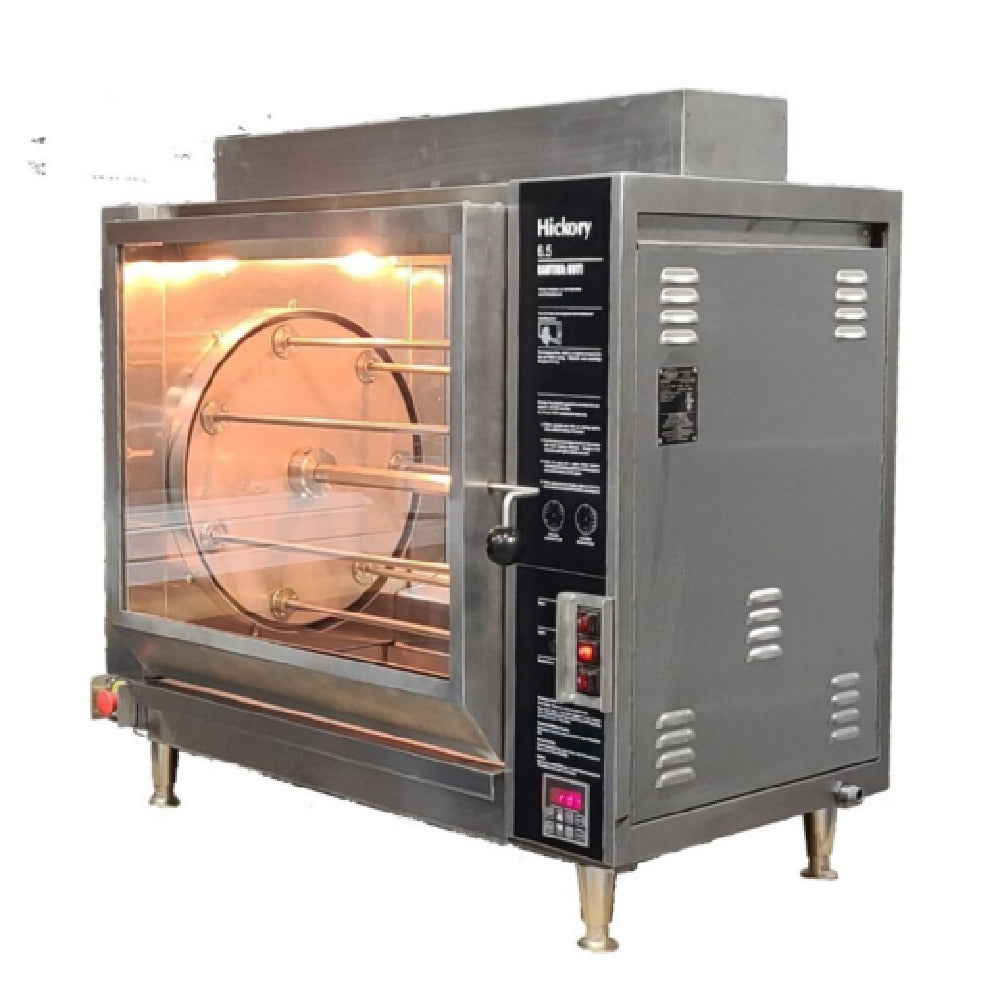 Hickory Industries, Inc. N/6.5G-NG - Gas Batch Rotisserie Oven, 7 Spit Cooking Chamber W/ Computer Controls. 18-24 Chicken Capacity