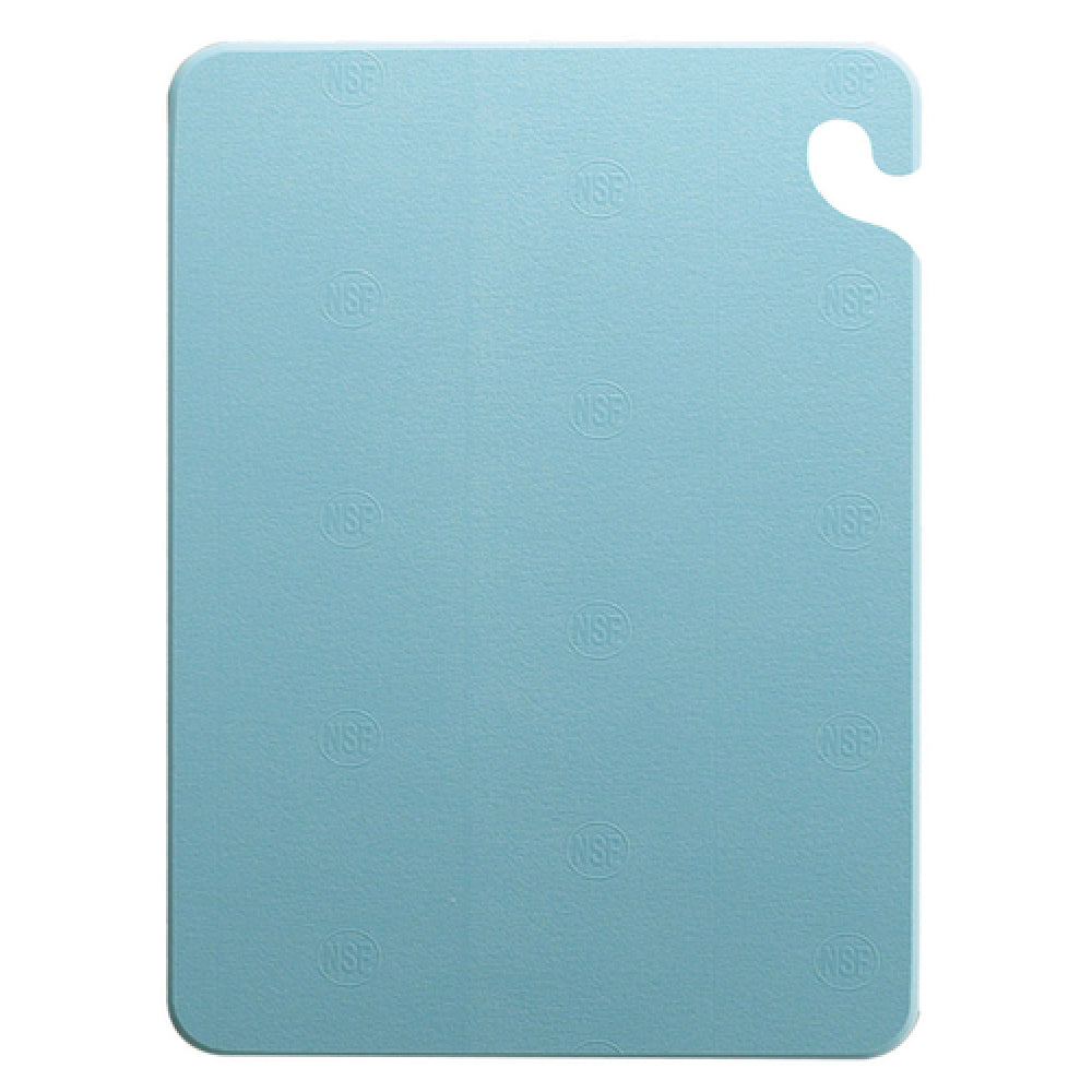 San Jamar CB121812BL Cut-N-Carry® Cutting Board 12" X 18" X 1/2" Food Safety Hook