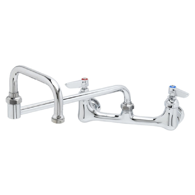 T&S Brass B-0266-CR-SC Pantry Mixing Faucet Double Wall Mount