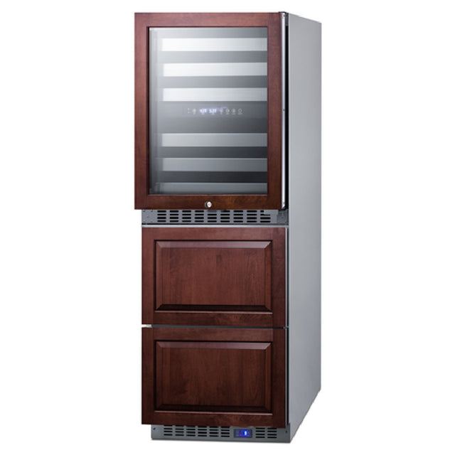 Summit SWCDAF24PNR Dual Zone Wine Cellar/All-Freezer Reach-in One-section