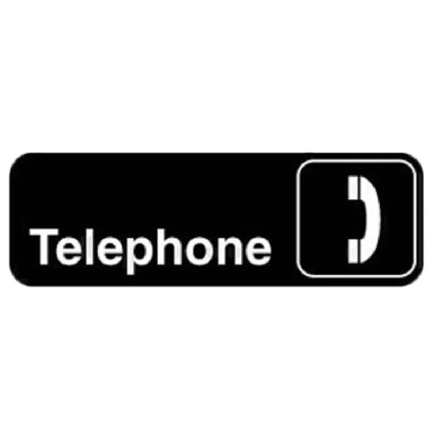 Royal Industries ROY 394540 Sign 3" X 9" "Telephone"